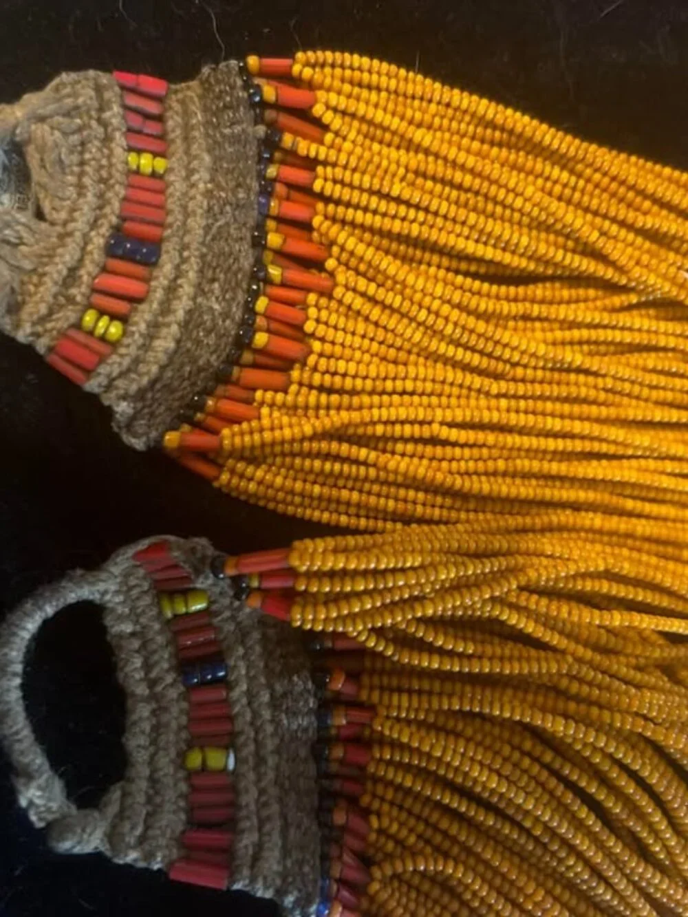 Vintage Konyak Naga multi-strand bead necklace, Tribal jewelry